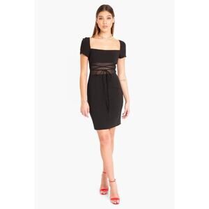 Black Halo Izola Sheath Dress Black Women's Size 10